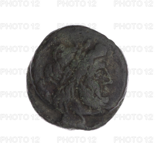 Semis; obverse: head of Saturn with laurel wreath facing right, value mark 'S' behind; reverse:
