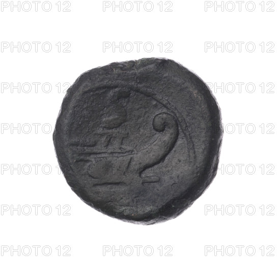 semis; publisher; ship's prow (iconographic); head of Saturn (iconographic); Saturn (mythology);