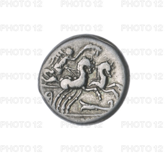 denarius, Cipius, M. (fl. 115–114 BC), publisher; Roman Republic, 115–114 BC; Rome. Obverse: head