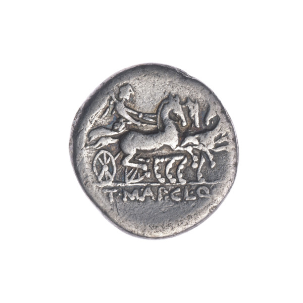 Denarius, Manlius Mancinus (fl. 111–110 BC), publishers Claudius Pulcher and Q. Urbinius (fl.