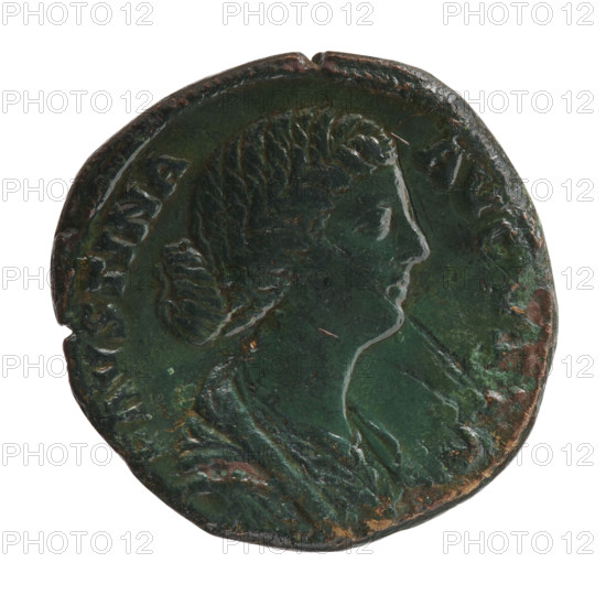 Sestertius, Faustina the Younger (ca. 130–176; Roman empress 161–176); issuer: Marcus Aurelius