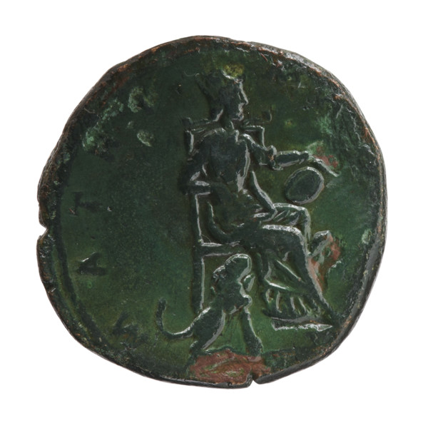 Sestertius, Faustina the Younger (ca. 130–176; Roman empress 161–176), issued under Marcus Aurelius