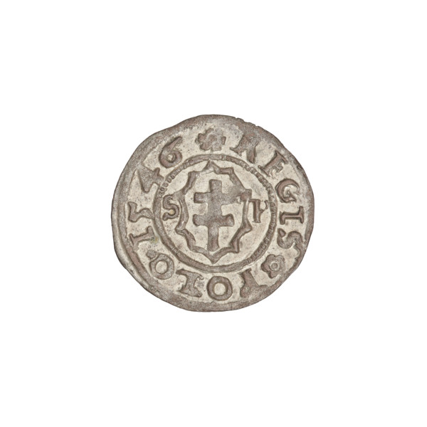 Crown ternary, Sigismund I the Old (King of Poland; 1506–1548). Coin (1546, Kraków, Poland).