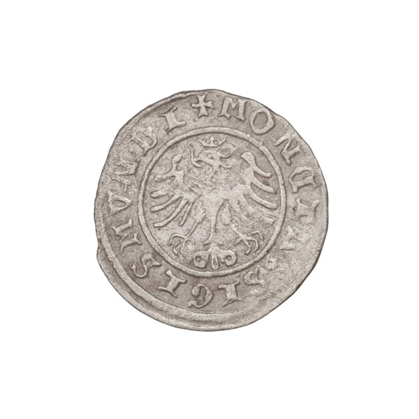 Crown half-grosz, Sigismund I the Old (King of Poland; 1506–1548). Reverse: Polish eagle; in the