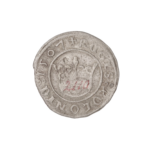 Crown half-grosz, Sigismund I the Old (King of Poland; 1506–1548). Reverse: Polish eagle; in the