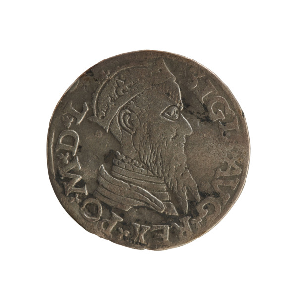 Lithuanian two-grosz, Sigismund II Augustus (King of Poland; 1544–1572). Jagiellonian dynasty.