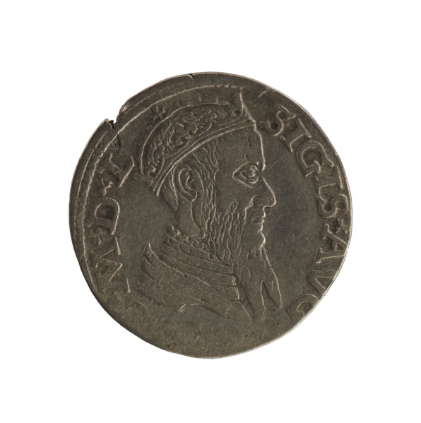 Lithuanian two-grosz, Sigismund II Augustus (King of Poland; 1544–1572), Jagiellonian dynasty.