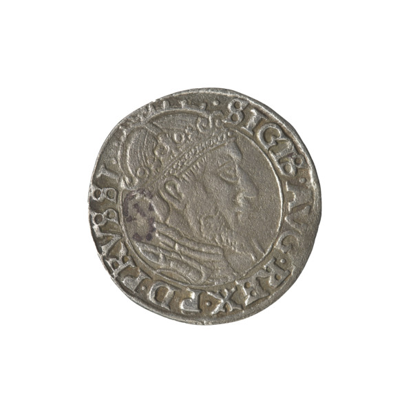 Gdansk grosz, Sigismund II Augustus (King of Poland; 1544–1572), good preservation, Jagiellonians