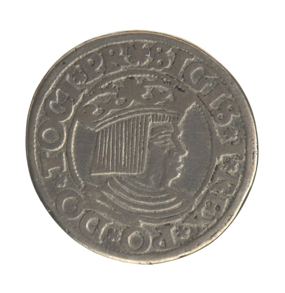 Gdansk grosz - piefort, Sigismund I the Old (King of Poland; 1506–1548). Polish coin, Jagiellon