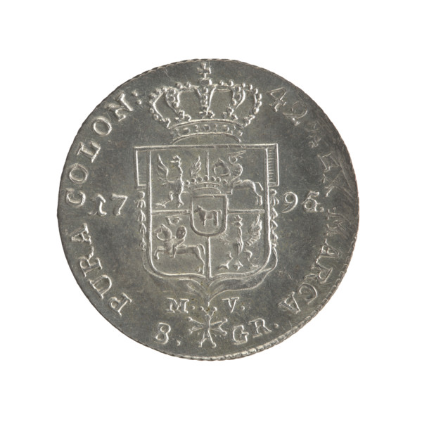 2 gold crown coins, Stanislaw August Poniatowski (King of Poland; 1732–1798; reign 1764–1795).
