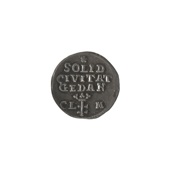 Gdansk trial szelag?, Monogramist CLM (1793); trial coin. Obverse: Under the crown, a tied monogram