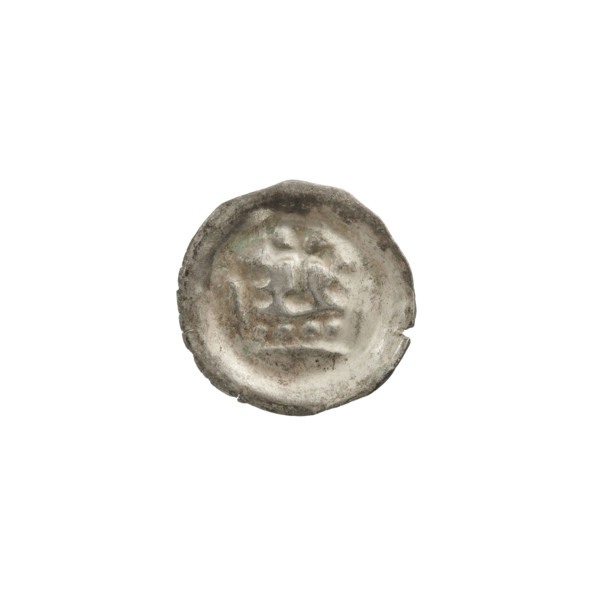 Denarius bracteate, crown I (iconographic); subject: crowns, one-sided coin with crosses;