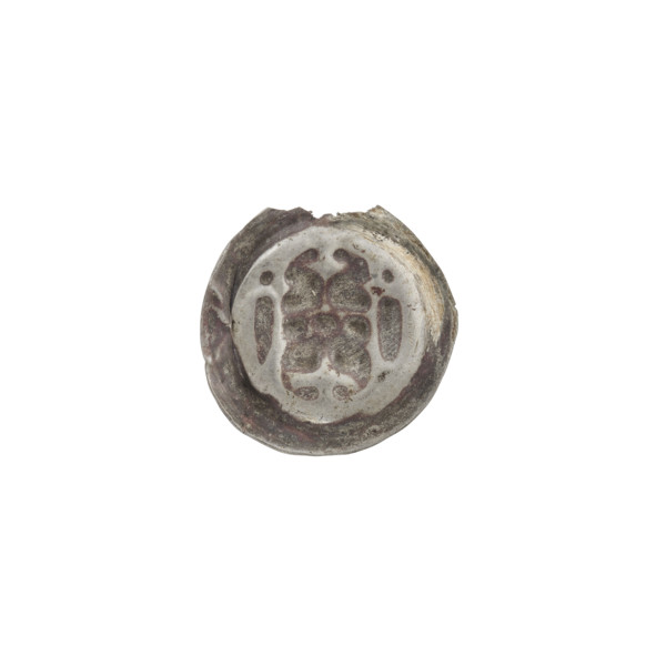 Denarius - bracteate; iconography: Gate II with crosses, gate topped with three pillars each topped