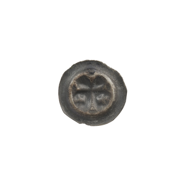 denarius - bracteate, Latin cross (iconographic), one-sided coin, trefoils, Teutonic Knights