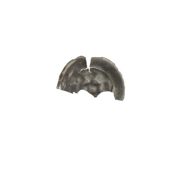 denarius - bracteate; gate II (iconographic); ruins; gates; trefoils; one-sided coin; Teutonic