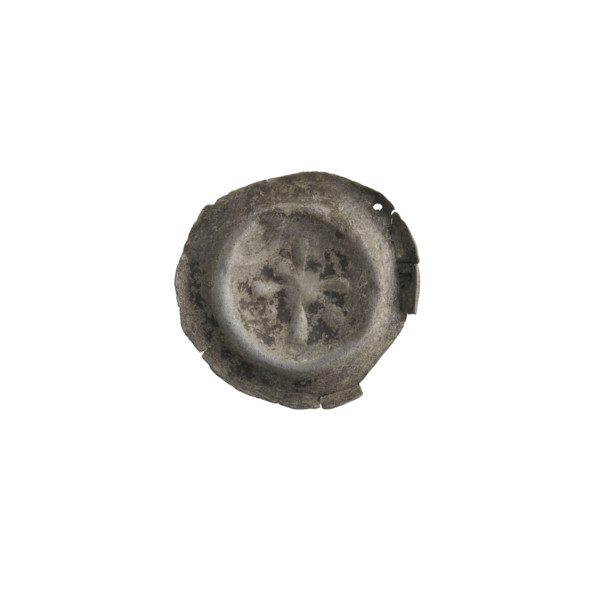 Denarius bracteate with cross, moon and star iconography; maker: Antoni Richard (1841–1894) [likely