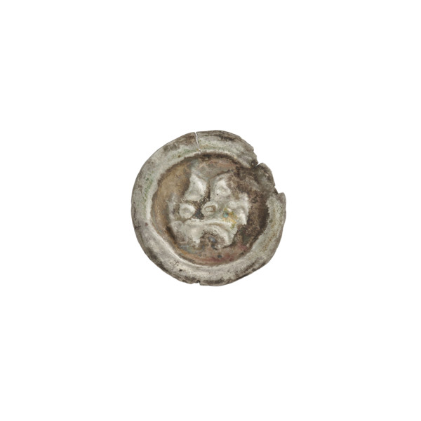 Denarius - bracteate; Gate II (iconographic) showing a gate topped with three pillars topped with