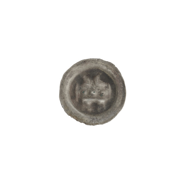 Denarius, bracteate (one-sided coin). Motif: Gate II (iconographic) — gate topped with three
