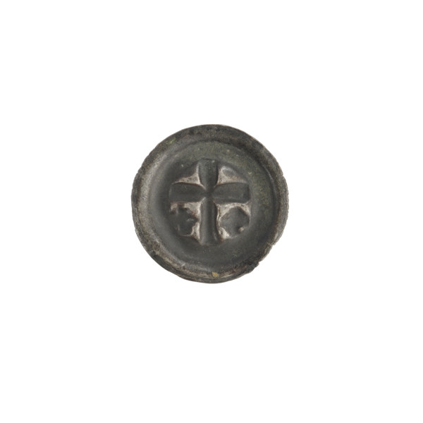 Denarius - barkteat; Latin cross (iconographic); one-sided coin; equal-armed crosses