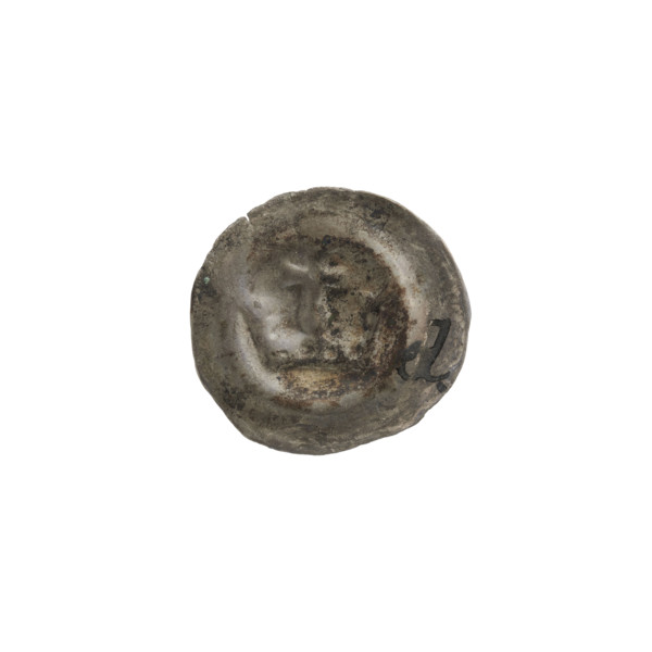 Denarius - bracteate; crown I (iconographic); crowns; one-sided coin; crosses; Teutonic Knights