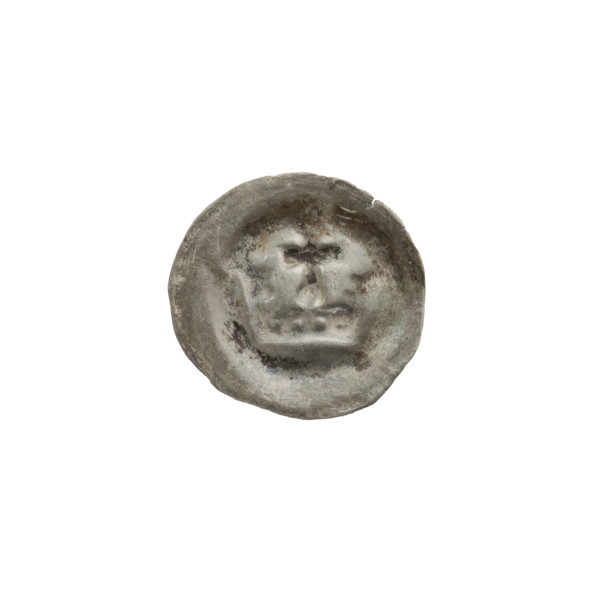 Denarius - bracteate; crown I (iconographic); crowns; one-sided coin; crosses; Teutonic Knights