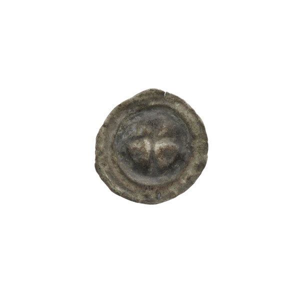 Denarius (bracteate), one-sided coin, ca. 1317/1318–ca. 1327/1328. Obverse: Latin cross with