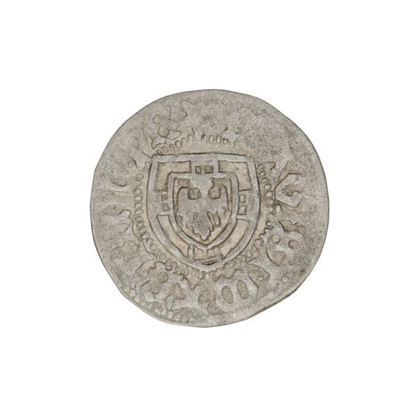 Teutonic szelag. Marcin Truchsess von Wetzhausen (Grand Master; 1477–1489). Publisher: Wesner, Hans