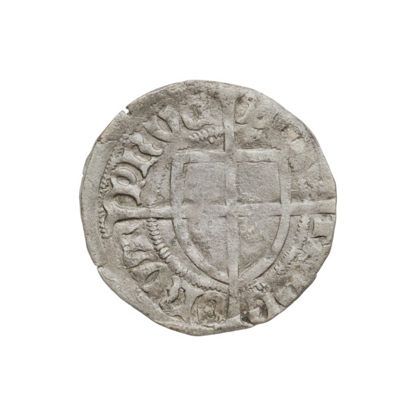 Teutonic szelag, Paul von Russdorf (Grand Master; 1422–1441). Obverse: monastic shield of the Grand