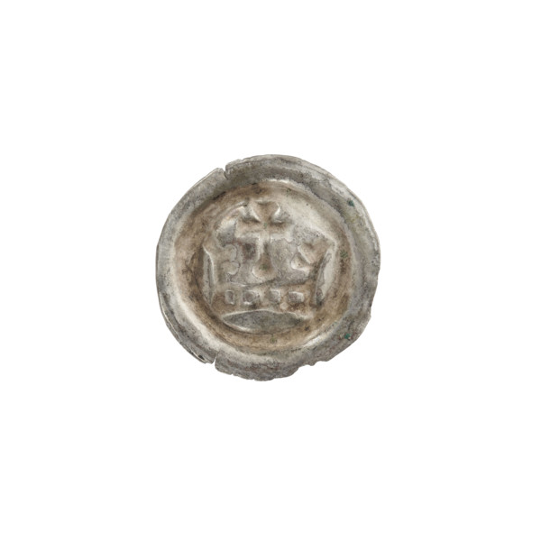 Denarius - bracteate; crown I (iconographic); crosses; crowns; one-sided coin; Teutonic Knights