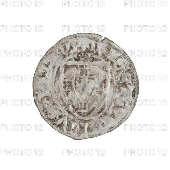 Teutonic szelag, Ulrich von Jungingen (Grand Master; 1407–1410), monastic shield of the Grand