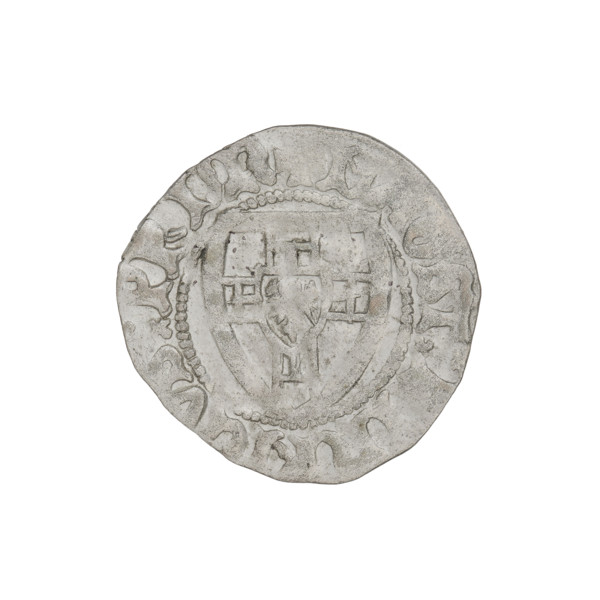 Teutonic szelag, Henryk von Plauen (Grand Master; 1410–1413). Teutonic shield (iconographic).