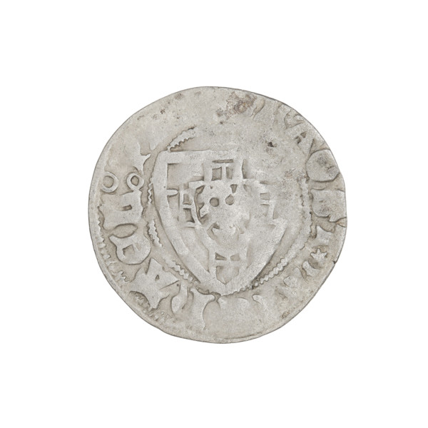 Teutonic szelag, Michal Küchmeister (Grand Master; 1414–1422). Obverse: monastic shield of the