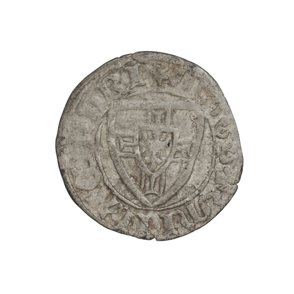 Teutonic szelag, Michal Küchmeister (Grand Master; 1414–1422). Teutonic shield (iconographic). AR