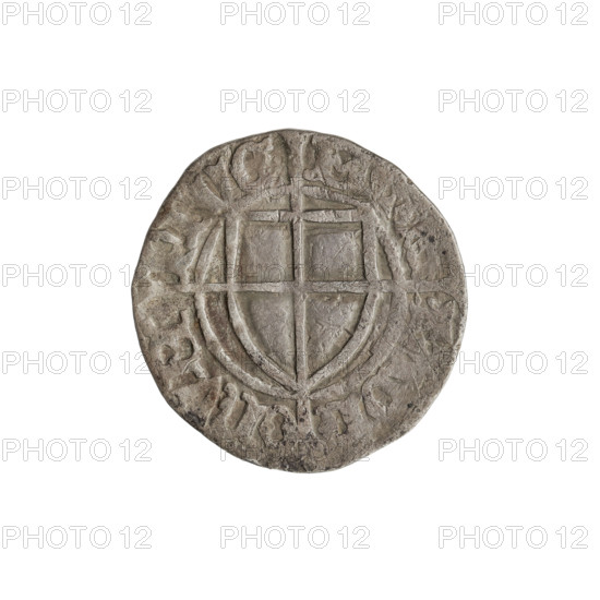 Teutonic szelag, Paul von Russdorf (Grand Master; 1422–1441). Obverse: monastic shield of the Grand