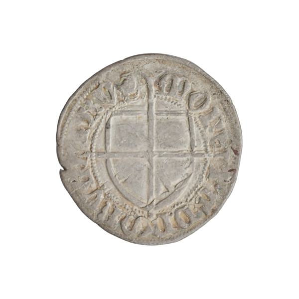 Teutonic szelag, Paul von Russdorf (Grand Master; 1422–1441). Obverse: monastic shield of the Grand