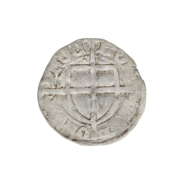 Teutonic szelag, Paul von Russdorf (Grand Master; 1422–1441). Obverse: Monastic shield of the Grand