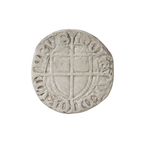 Teutonic szelag, Konrad von Erlichshausen (Grand Master; 1441–1449). Cross with elongated, widening