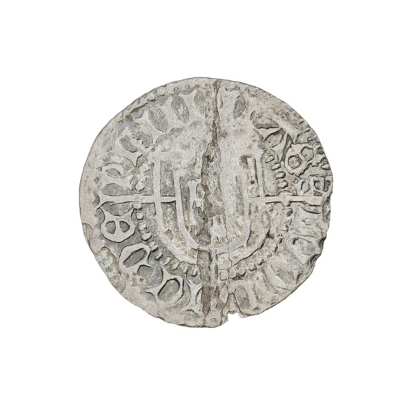 Teutonic szelag, Ludwik von Erlichshausen (Grand Master; 1450–1467). Obverse: monastic shield of