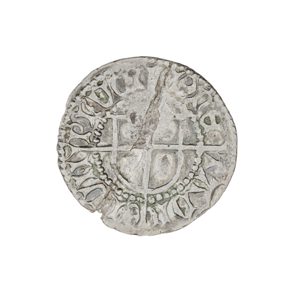 Teutonic szelag, Ludwik von Erlichshausen (Grand Master; 1450–1467). Obverse: Monastic shield of