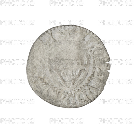 Teutonic szelag, Ludwig von Erlichshausen (Grand Master; 1450–1467). Obverse: Teutonic shield of