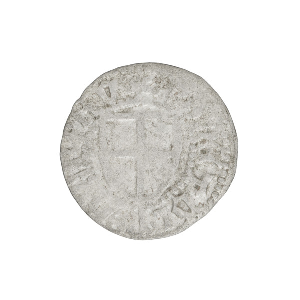 Teutonic szelag, Ludwig von Erlichshausen (Grand Master; 1450–1467). Obverse: Teutonic shield of