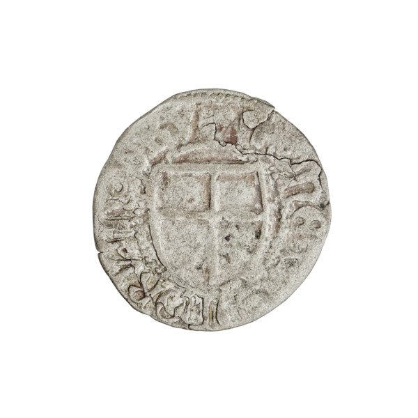 Teutonic szelag, Henryk Reuss von Plauen (Grand Master; 1467–1469). Monastic shield of the Grand