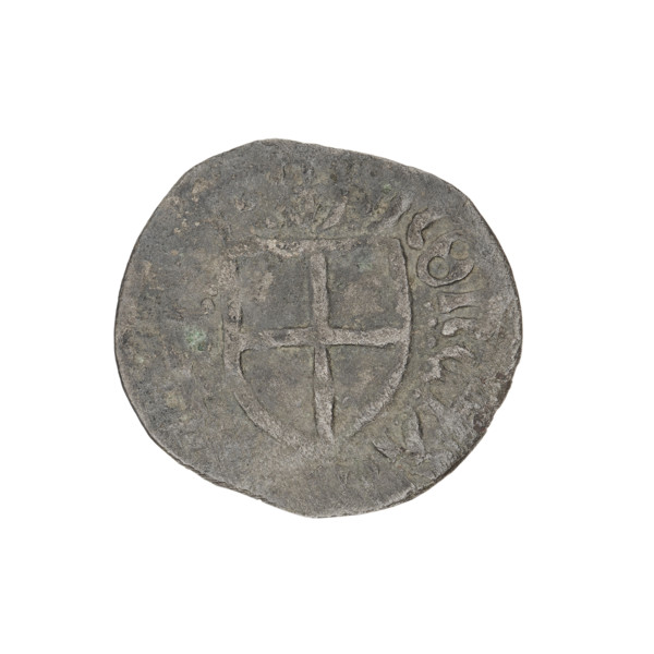 Teutonic szelag, Henryk Reffle von Richtenberg (Grand Master; 1470–1477). Obverse: Teutonic shield