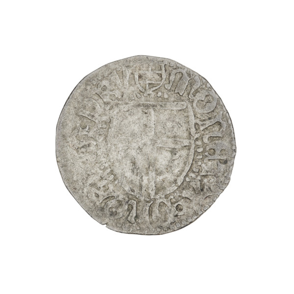 Teutonic szelag, Henryk Reffle von Richtenberg (Grand Master, 1470–1477); obverse: monastic shield