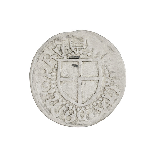 Teutonic szelag, Henryk Reffle von Richtenberg (Grand Master; 1470–1477). Obverse: Teutonic shield