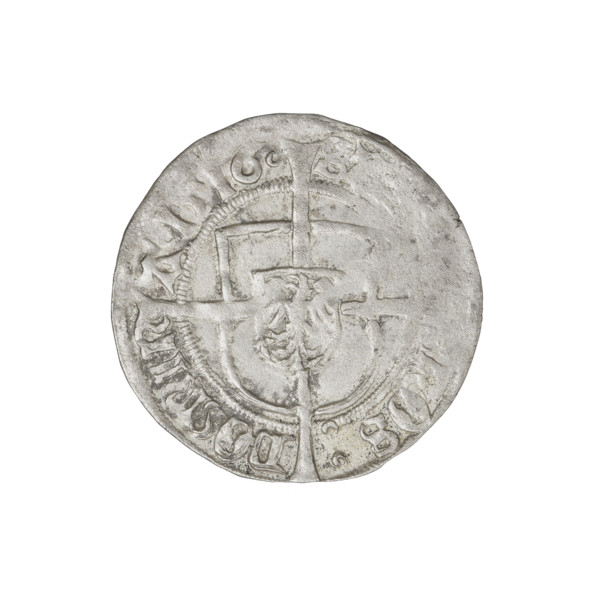 Teutonic groschen of Albrecht Hohenzollern (prince in Prussia; Grand Master; 1490–1568). Obverse: