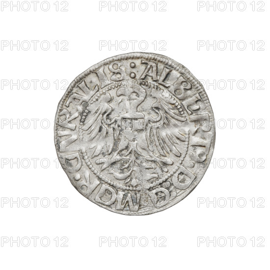 Teutonic groschen, Albrecht Hohenzollern (prince in Prussia; Grand Master; 1490–1568); Wille,