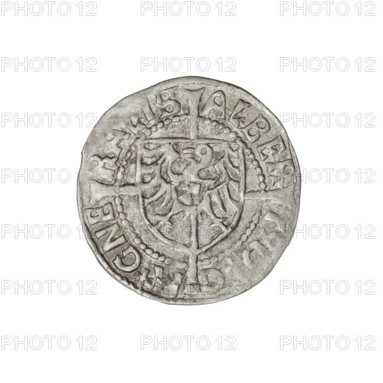 Teutonic groschen, Albrecht Hohenzollern (prince in Prussia; Grand Master; 1490–1568); publishers: