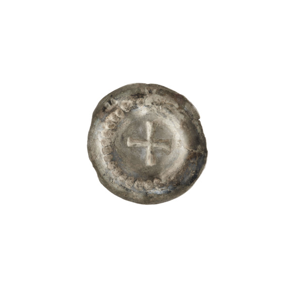 Denarius - bracteate, R5 (rarity). Greek cross I, AR punch, one-sided coin; an equal-armed cross in
