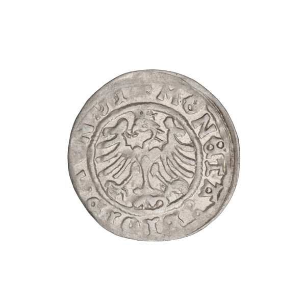 Crown half-grosz of Sigismund I the Old (King of Poland, reign 1506–1548). Obverse: royal crown;